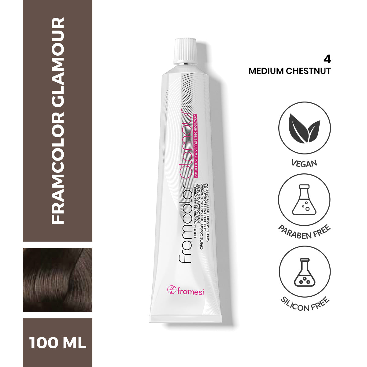 Framesi - FramColor Glamour - 4  Medium Chestnut