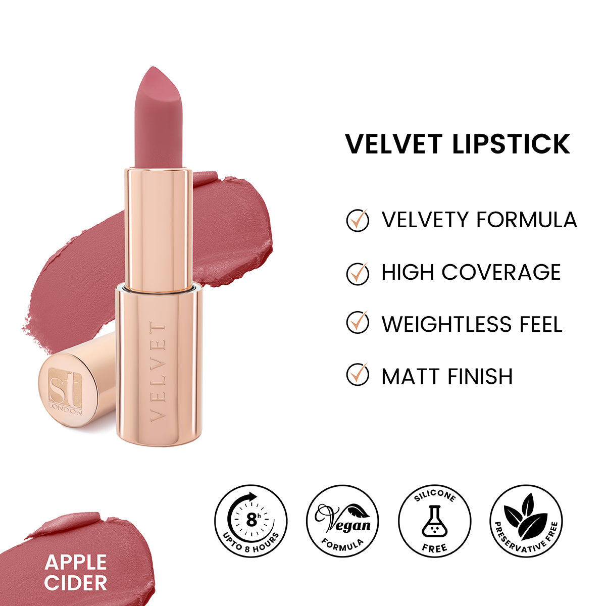 ST London - Velvet Ultra Matt Lipstick - Apple Cider