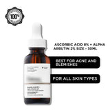 Alpha Arbutin 2% Ascorbic Acid 8% 30ml