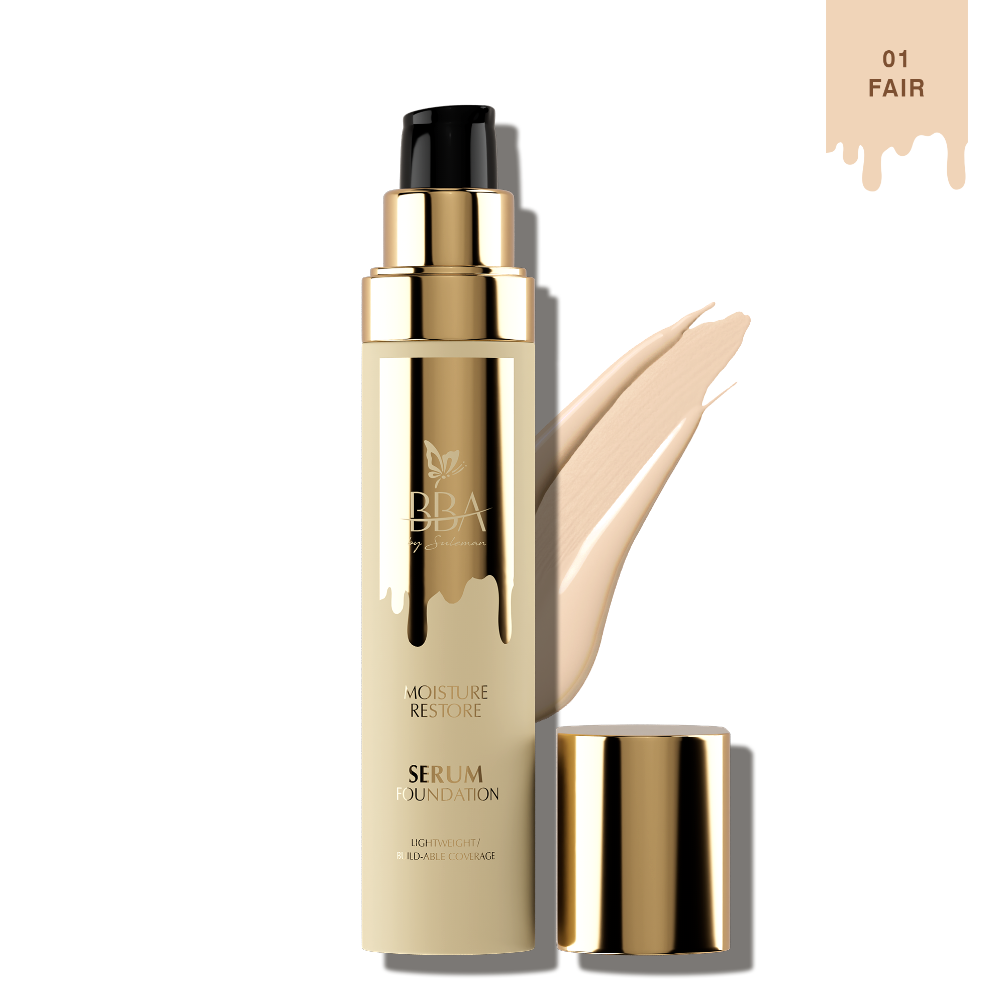 BBA By Suleman - Moisture Restore Serum Foundation - 01 Fair