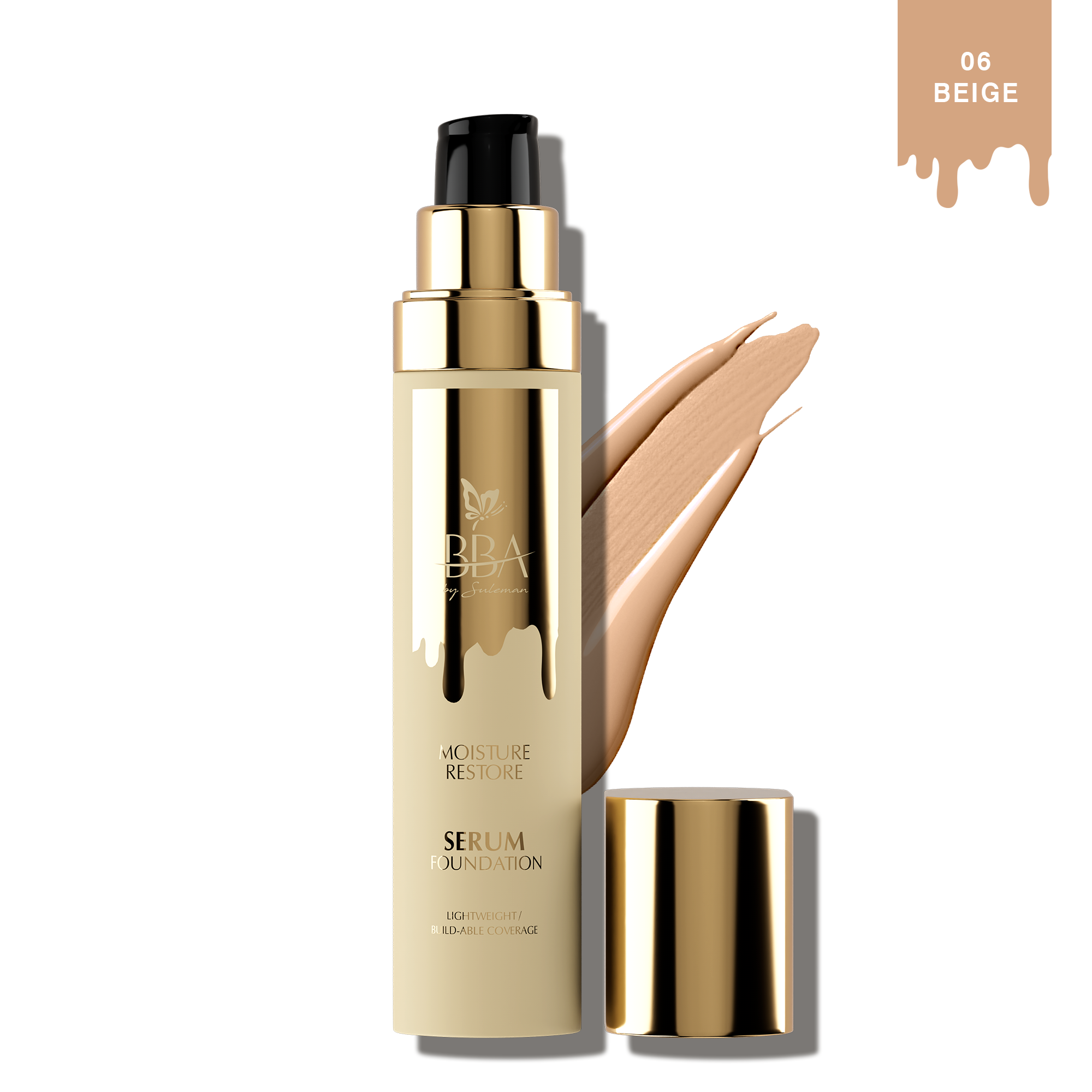 BBA By Suleman - Moisture Restore Serum Foundation - 06 Beige