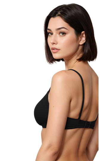 BLS - Alma Non Padded Cotton Bralette - Black