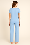 BLS - Aster Viscose Pajama Set - Blue