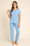 BLS - Aster Viscose Pajama Set - Blue