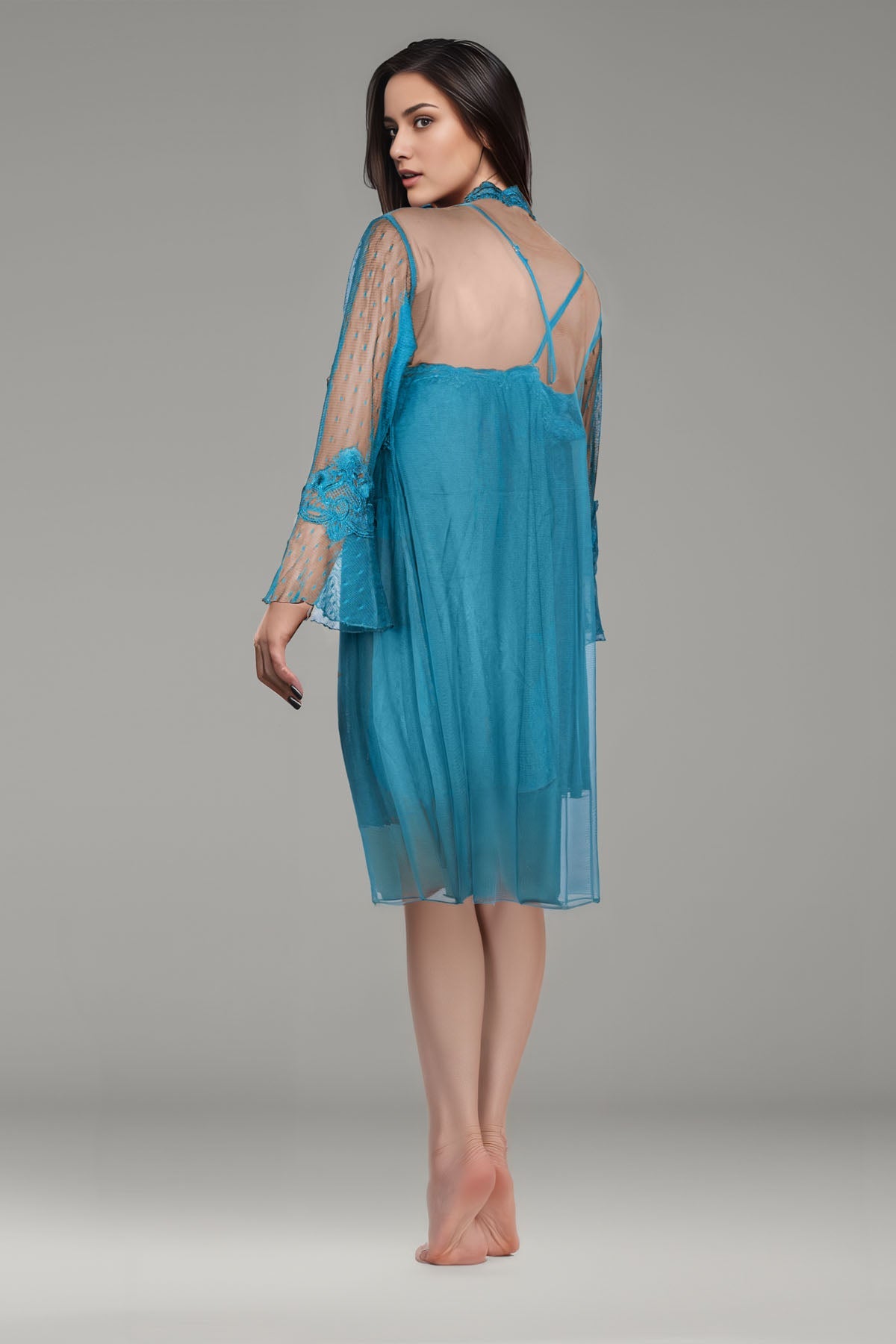 BLS - Bree Silk And Lace Nighty - Green