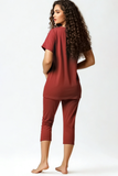 BLS - Breeze Viscose Pajama Set - Burgundy