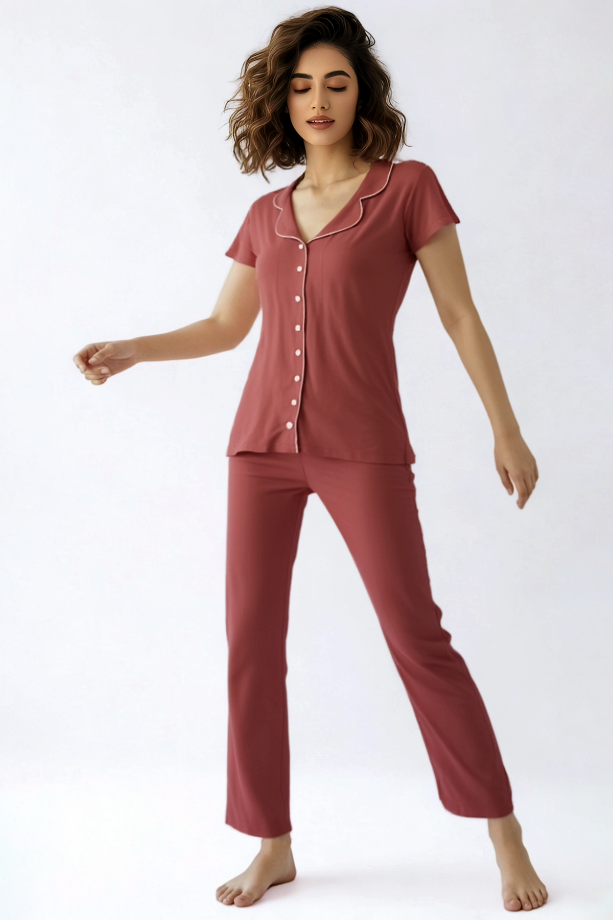 BLS - Misty Viscose Pajama Set - Rust