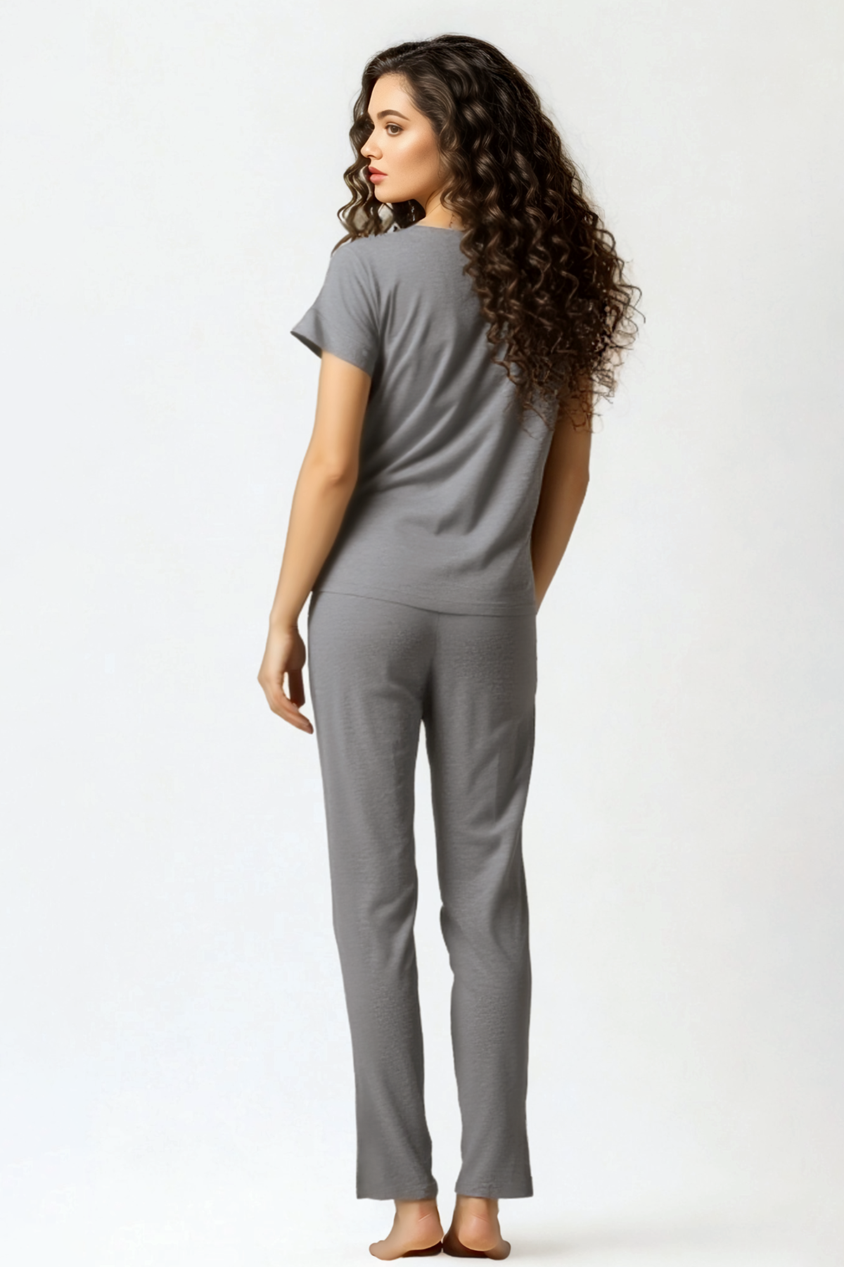 BLS - Seren Viscose Pajama Set - Grey