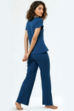 BLS - Seren Viscose Pajama Set - Teal Blue