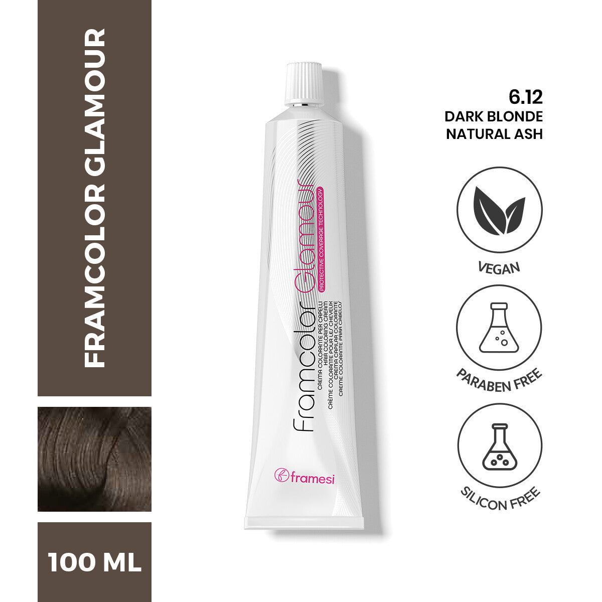 Framesi - FramColor Glamour - 6.12 Dark Blonde Natural Ash