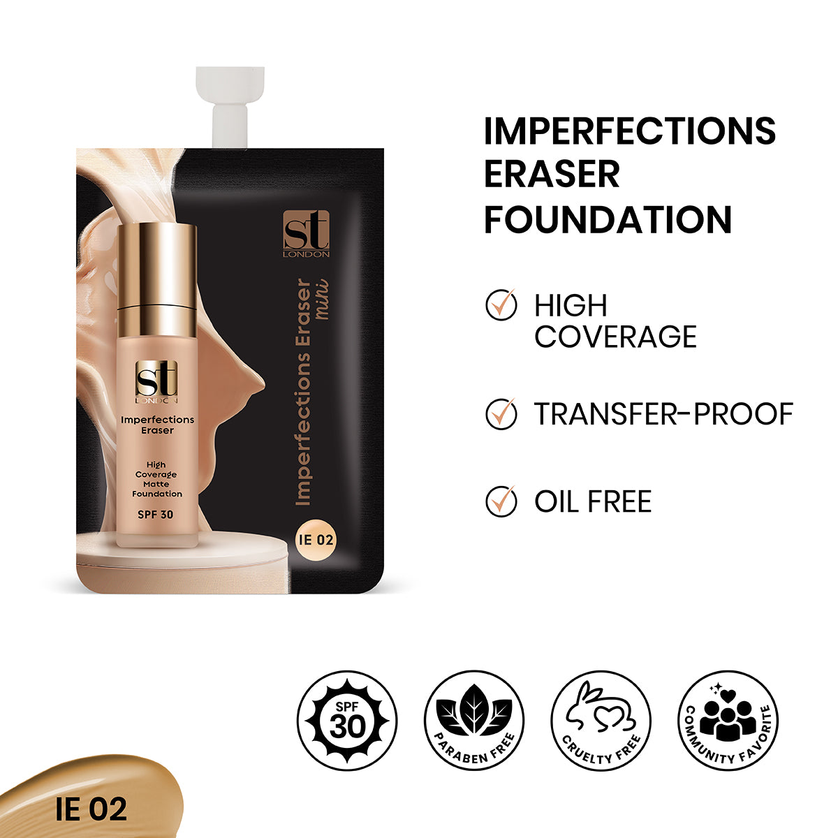 ST London - Imperfection Eraser Foundation Sachet - IE 02 5ml