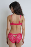 BLS - Eartha Wired And Paded Lace Bra Set - Red