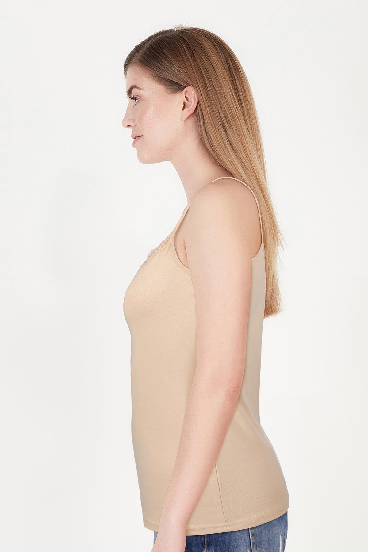 BLS - Zendaya Stretchable Cotton Camisole - Beige