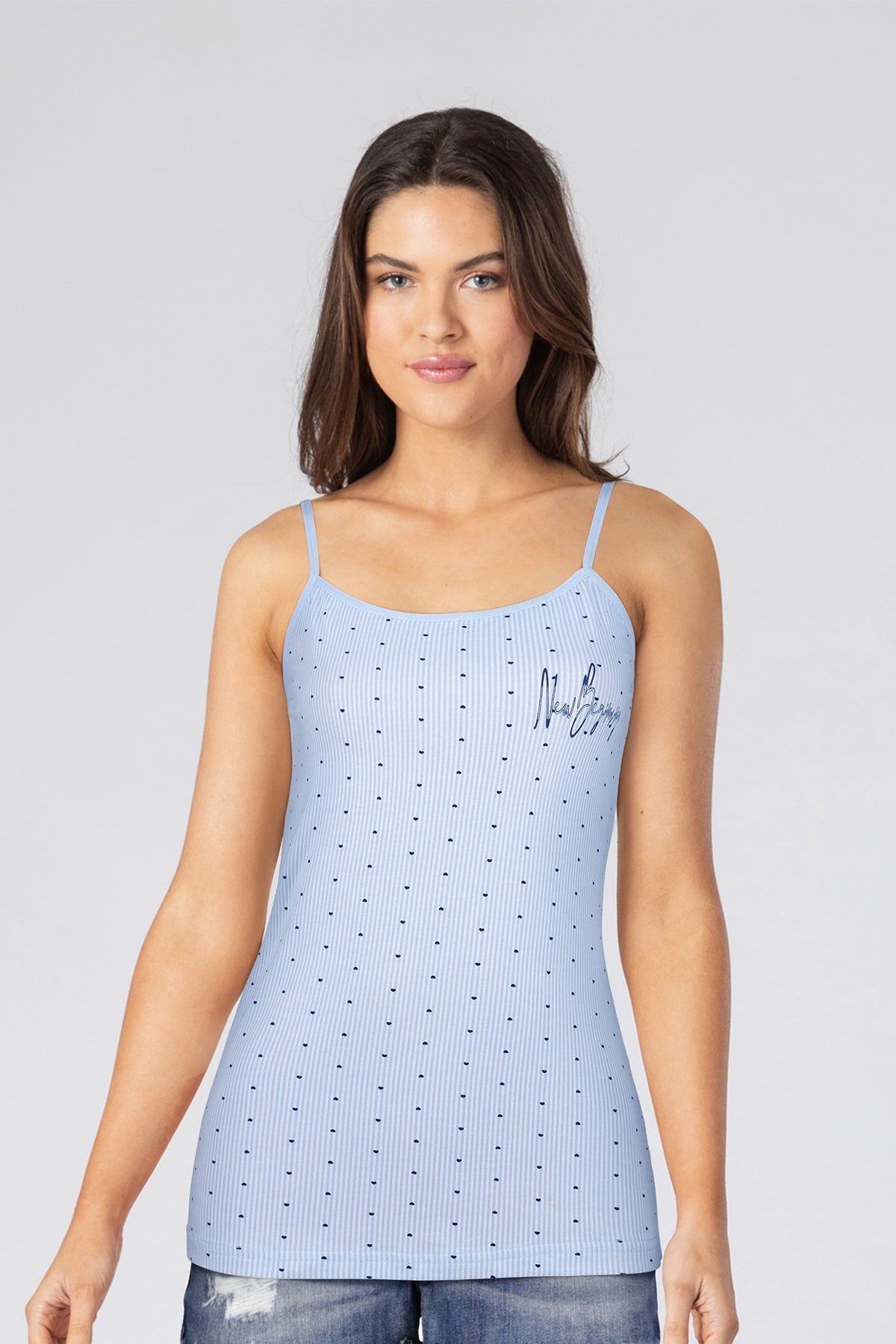 BLS - Zorana Stretchable Cotton Camisole - Blue