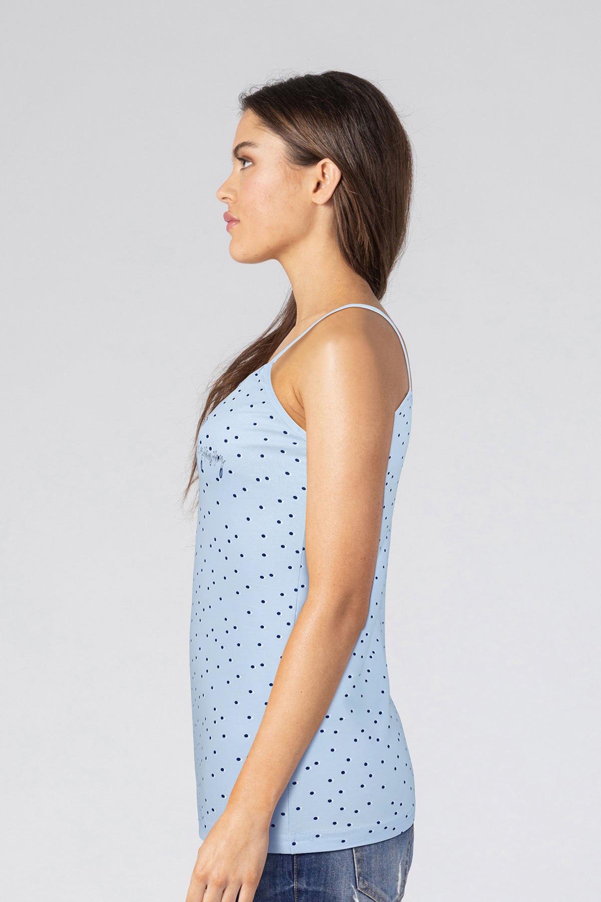 BLS - Zorana Stretchable Cotton Camisole - Light Blue