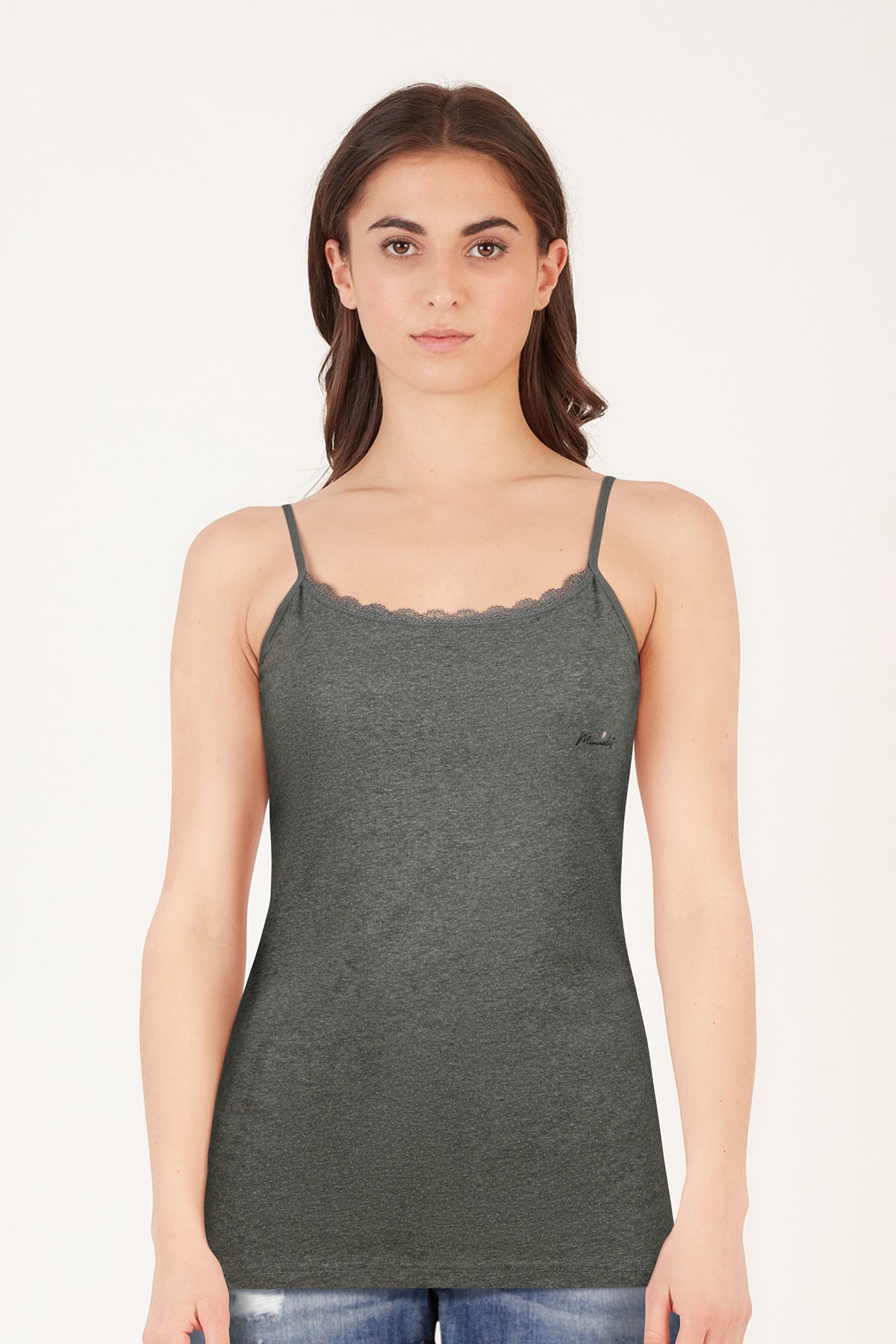 BLS - Zorica Stretchable Cotton Camisole - Dark Grey