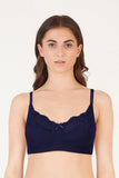 BLS - Cansu Non Wired And Non Padded Cotton Bra - Mid Blue