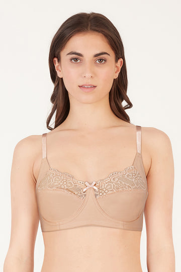 BLS - Cansu Non Wired And Non Padded Cotton Bra - Skin