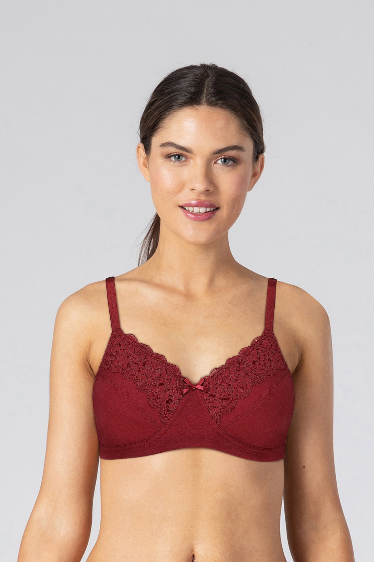 BLS - Caprina Non Wired And Non Padded Cotton Bra - Burgundy