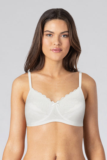 BLS - Caprina Non Wired And Non Padded Cotton Bra - Vanilla