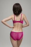 BLS - Eula Non Padded Lace Bralette Set - Shocking Pink