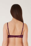 BLS - Passion Wired And Pushup Lace Bra - Berry
