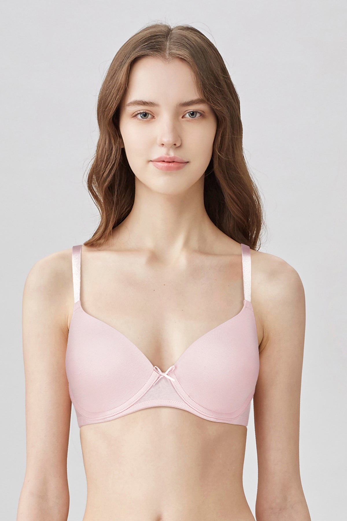 BLS - Pero Wired And Padded Cotton Bra - Pink