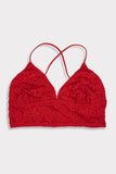 BLS - Belle Non Padded Lace Bralette - Red