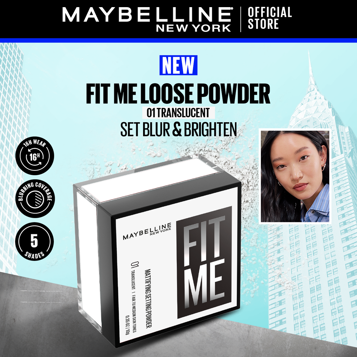 Maybelline - Fit Me Loose Setting Powder for a Smooth Finish with 16-Hour Wear