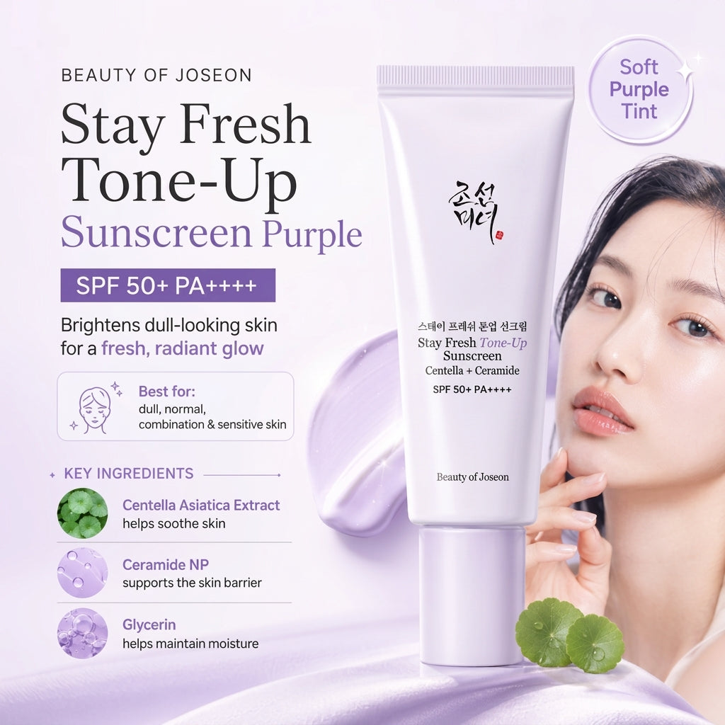 Beauty of Joseon - Stay Fresh Tone-Up Sunscreen Purple 50Ml