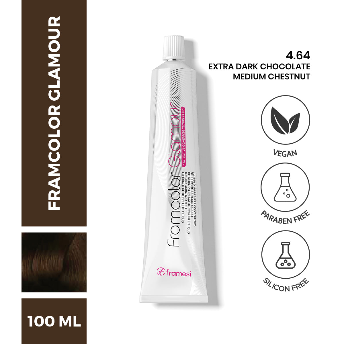 Framesi - FramColor Glamour - 4.64 Extra Dark Chocolate Medium Chestnut