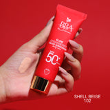 BBA By Suleman - Glow Strawberry Tinted Sunscreen SPF50+ PA++++ 50ml - Shell Beige 102