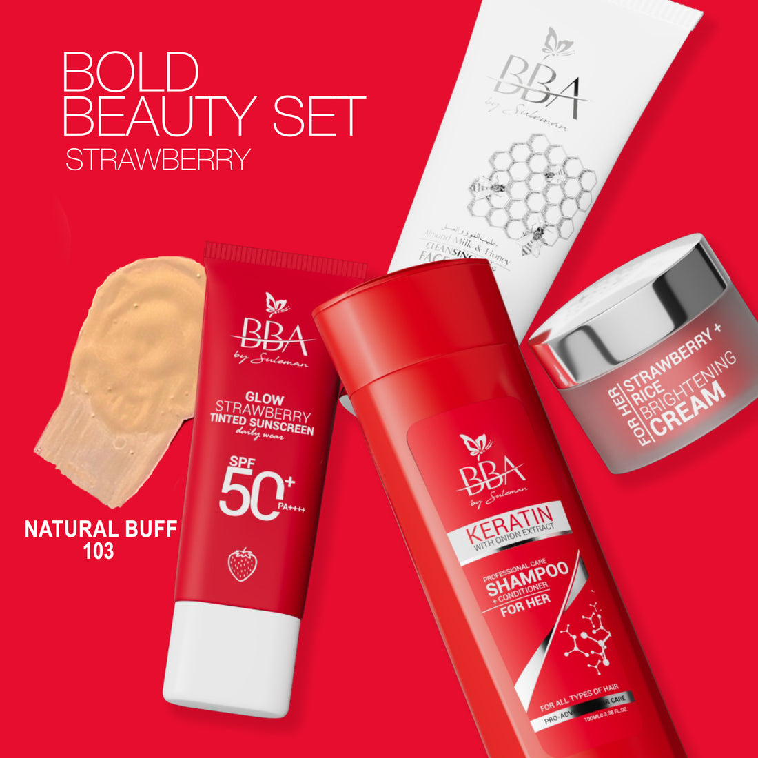 Buff Strawberry BBA By Suleman - Bold Beauty Set Strawberry Set - Natural Buff 103 ...