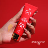BBA By Suleman - Glow Strawberry Tinted Sunscreen SPF50+ PA++++ 50ml - Golden Beige 104