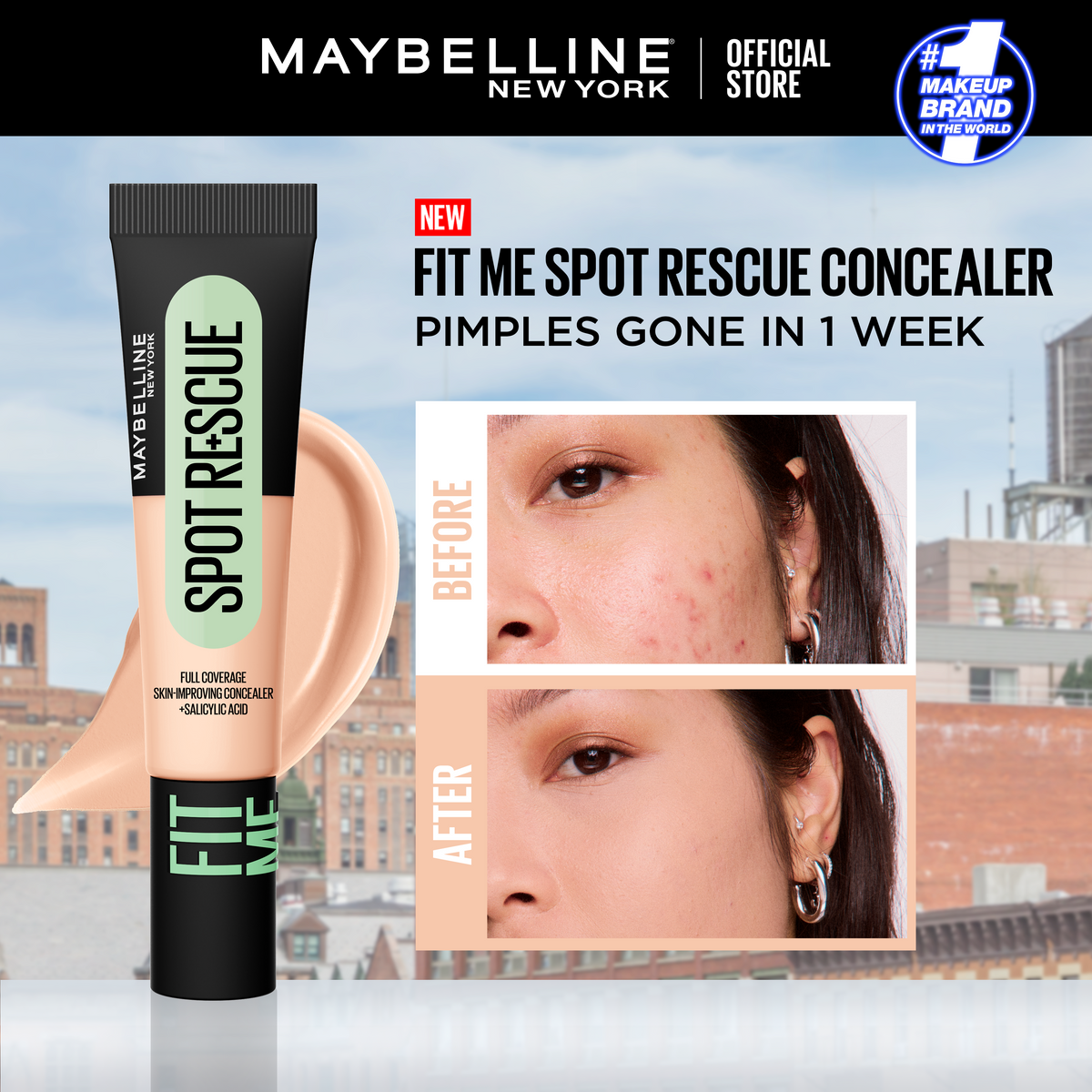Maybelline - Fit Me Spot Rescue Concealer with 1.5% Salicylic Acid & Vitamin C
