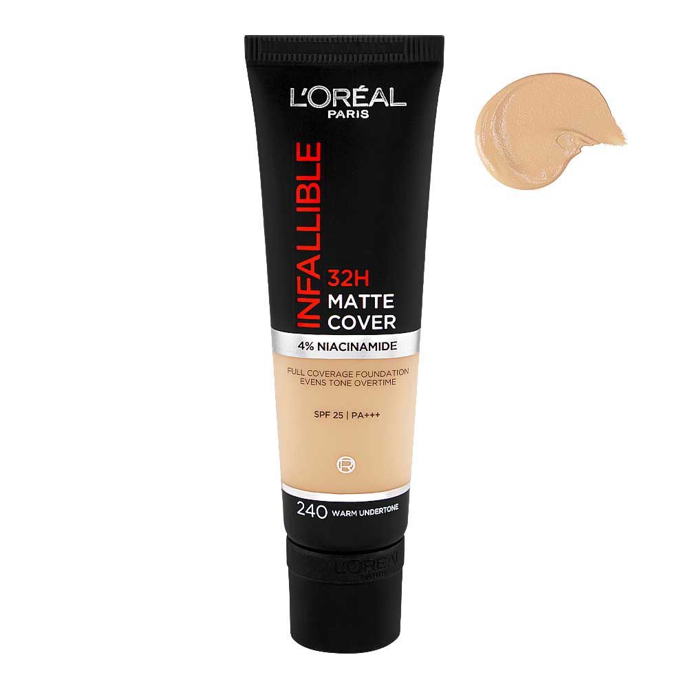 LOreal Paris - Infallible 32H Matte Cover Foundation - 240 Warm Undertone