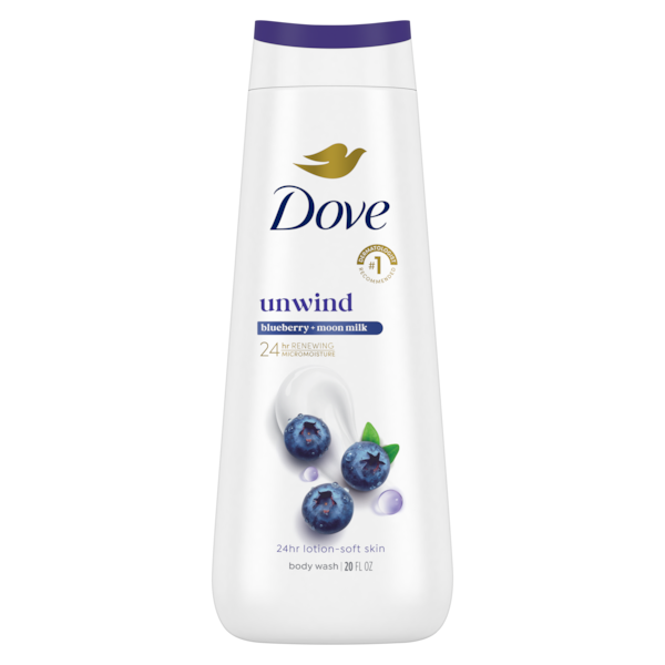 Dove - Unwinding Blueberry & Moon Milk Body Wash - 20 Fl Oz (591ml)
