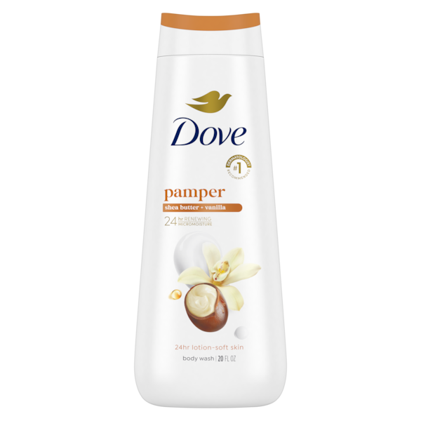 Dove - Pampering Shea Butter & Vanilla Body Wash - 20 Fl Oz (591ml)