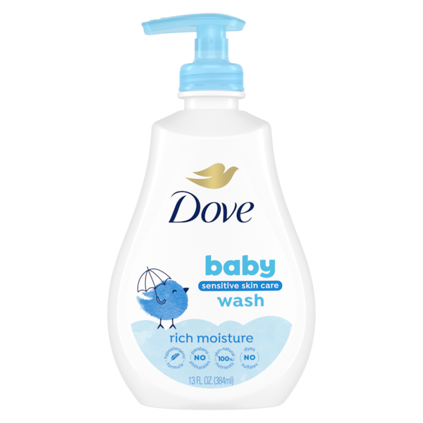 Baby Dove  Rich Moisture Hypoallergenic Wash - 13 Fl Oz (384ml)
