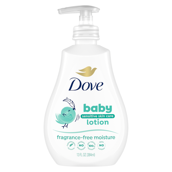 Baby Dove - Fragrance Free Moisture Hypoallergenic Lotion - 13 Fl Oz (384ml)