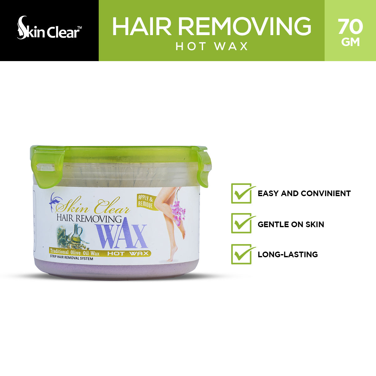 Skin Clear - Hair Removing Lemon Hot Wax - 70gm