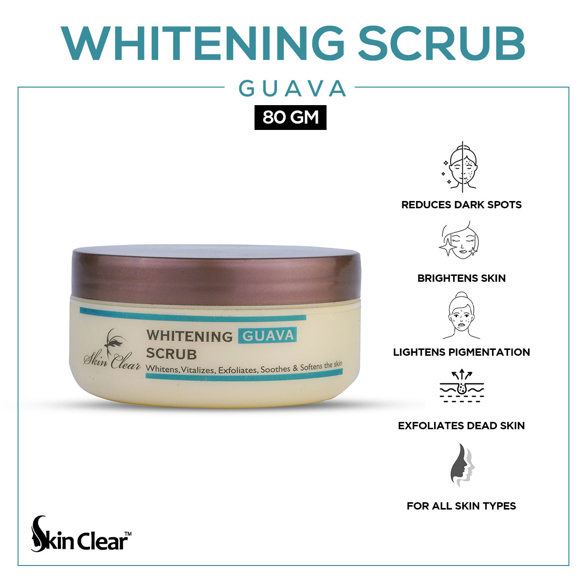 Skin Clear - Whitening Guava Scrub - 80gm