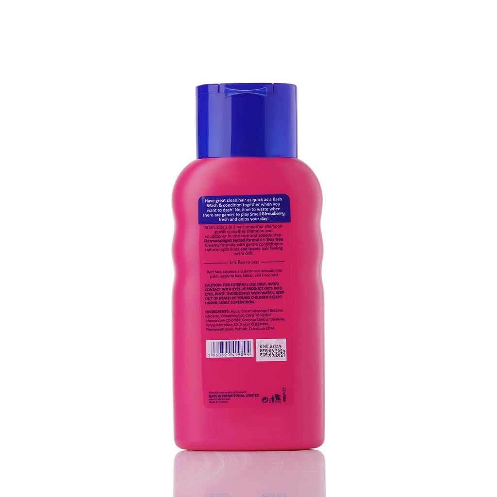 Mak's - Kids 2in1 Strawberry Shampoo + Conditioner - 300ml