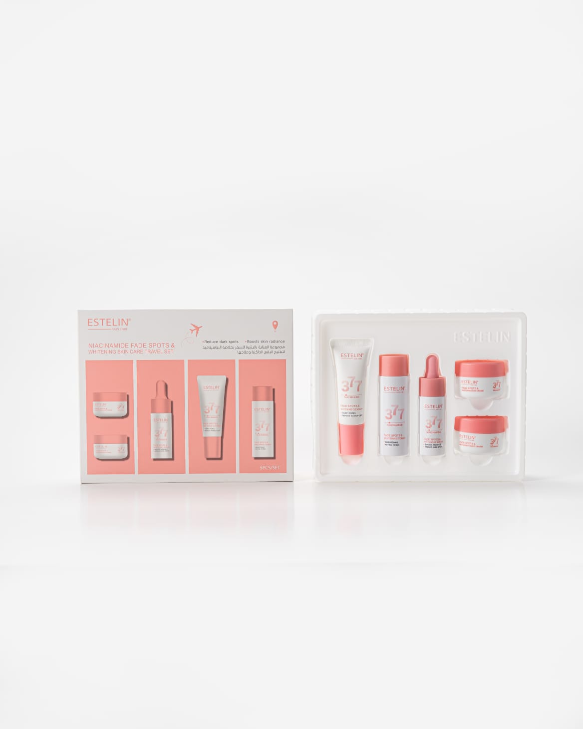 Estelin - Niacinamide Fade Spots & Whitening Skin Care Travel Set 5Pcs