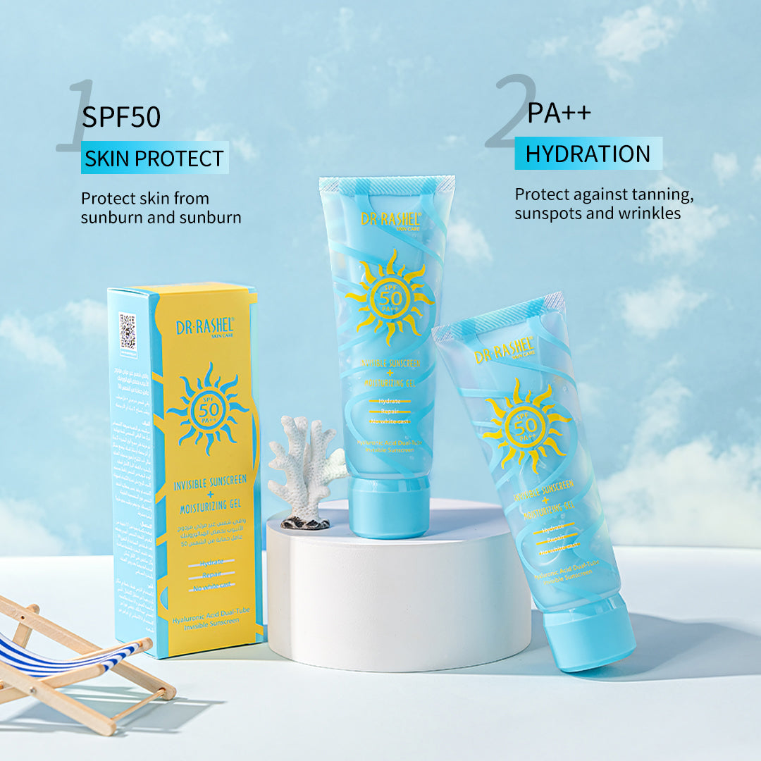 Hyaluronic Acid Dual-Tube Sunscreen & Moisturizing Gel SPF 50
