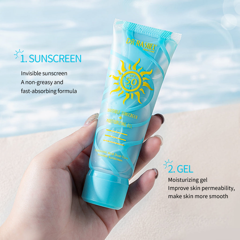 Hyaluronic Acid Dual-Tube Sunscreen & Moisturizing Gel SPF 50
