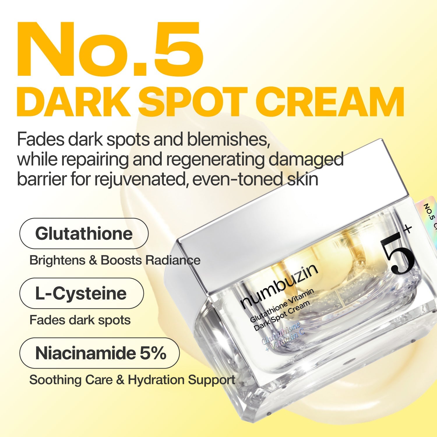 Numbuzin - 5+ Glutathione Dark Spot Cream - 50ml