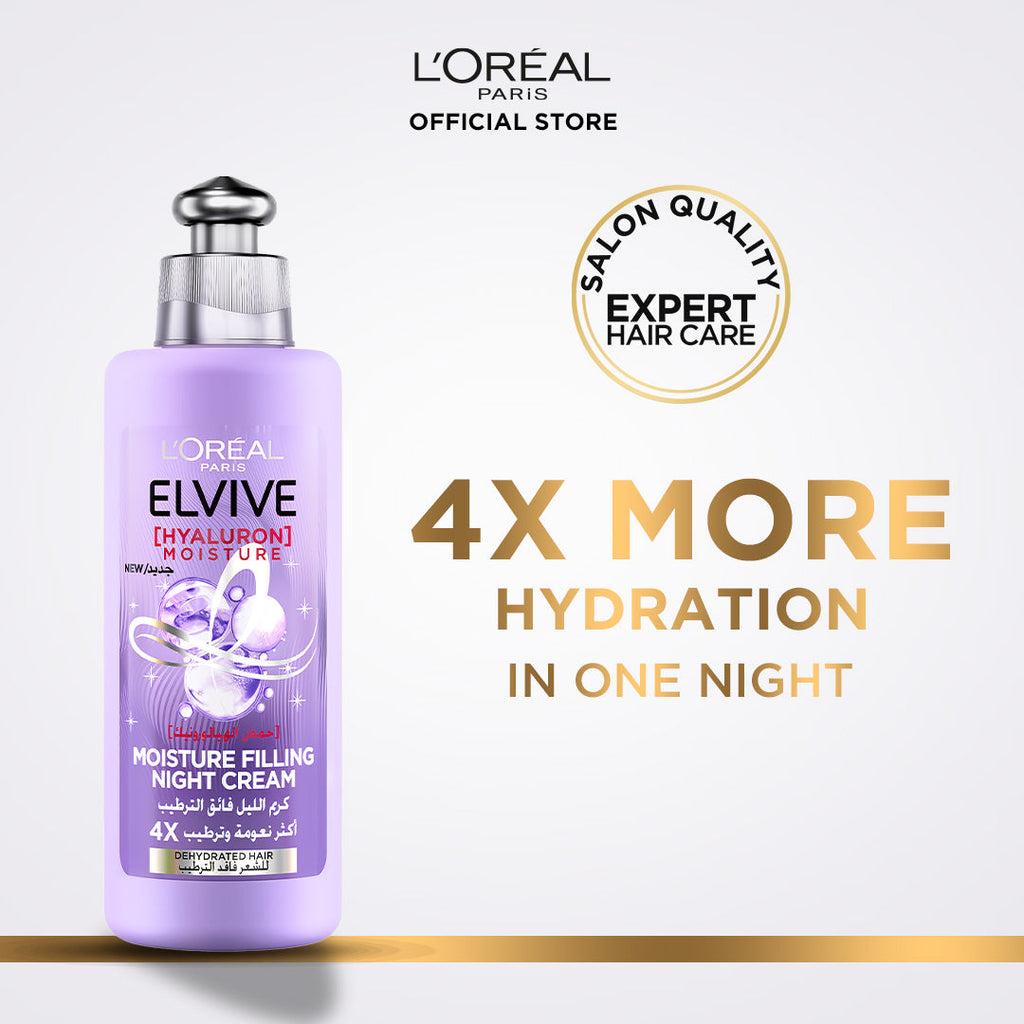 LOreal Paris - Elvive Hyaluron Moisture - Moisture Filling Night Cream - 200ml