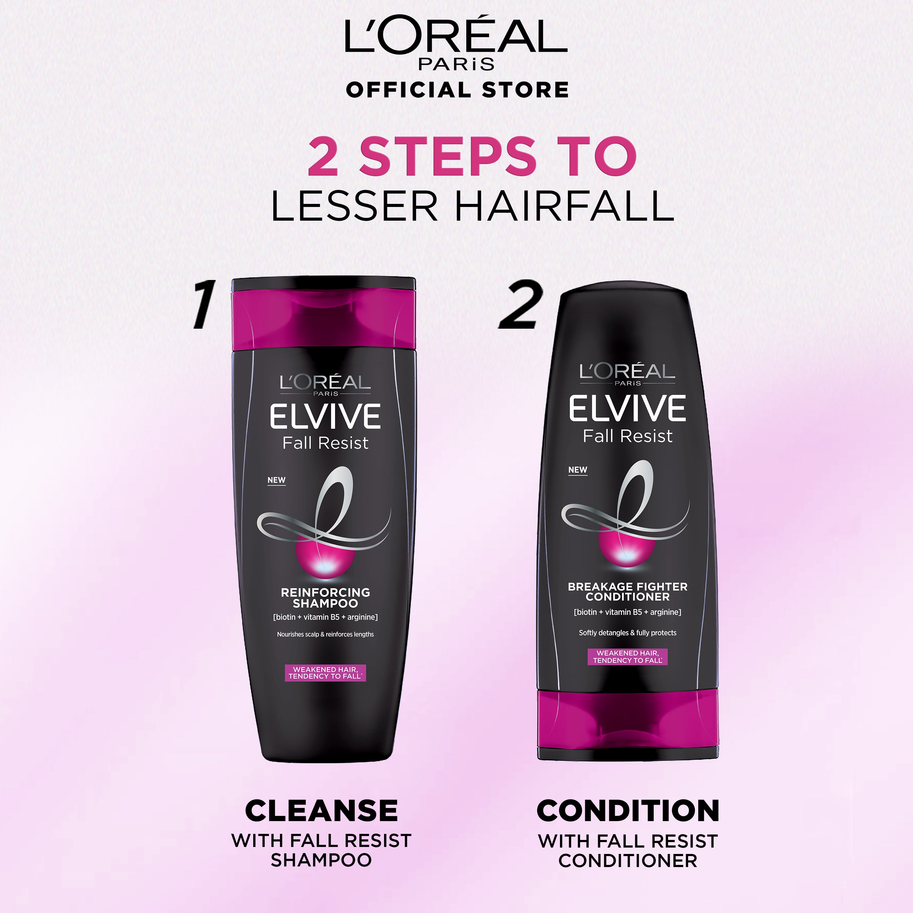 LOreal paris - Fall Resist Shampoo For Hair Fall - 360 ml