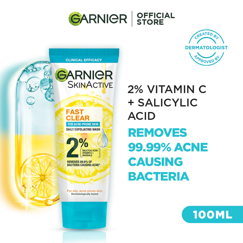 Garnier - Bright Anti Acne Face Wash - 100ml